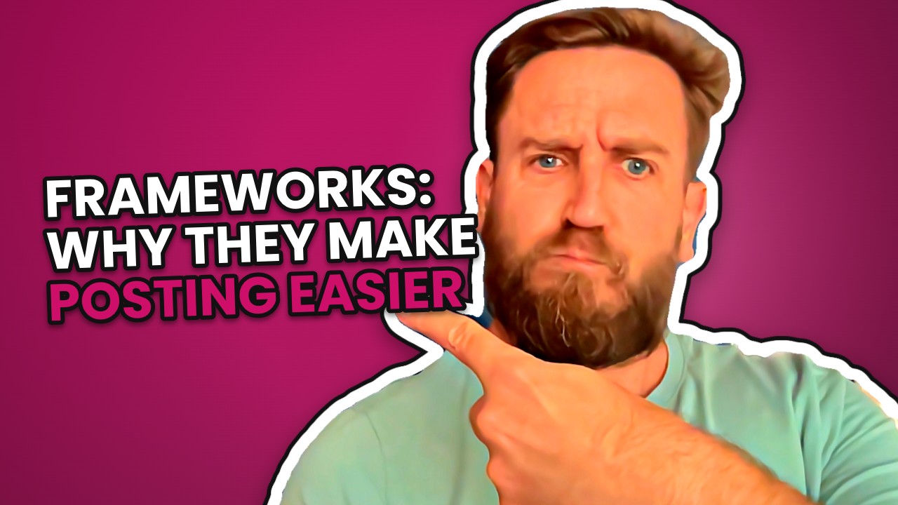 Martin Spencer pulling a face beside the words: Frameworks: why they make posting easier